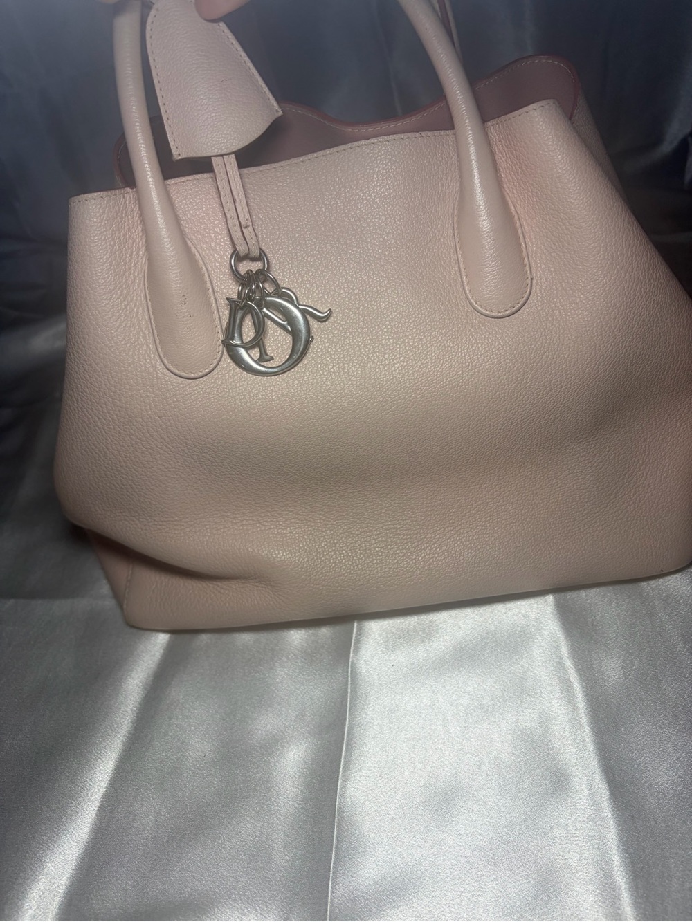 Dior Blush Pink Pebbled Leather Tote